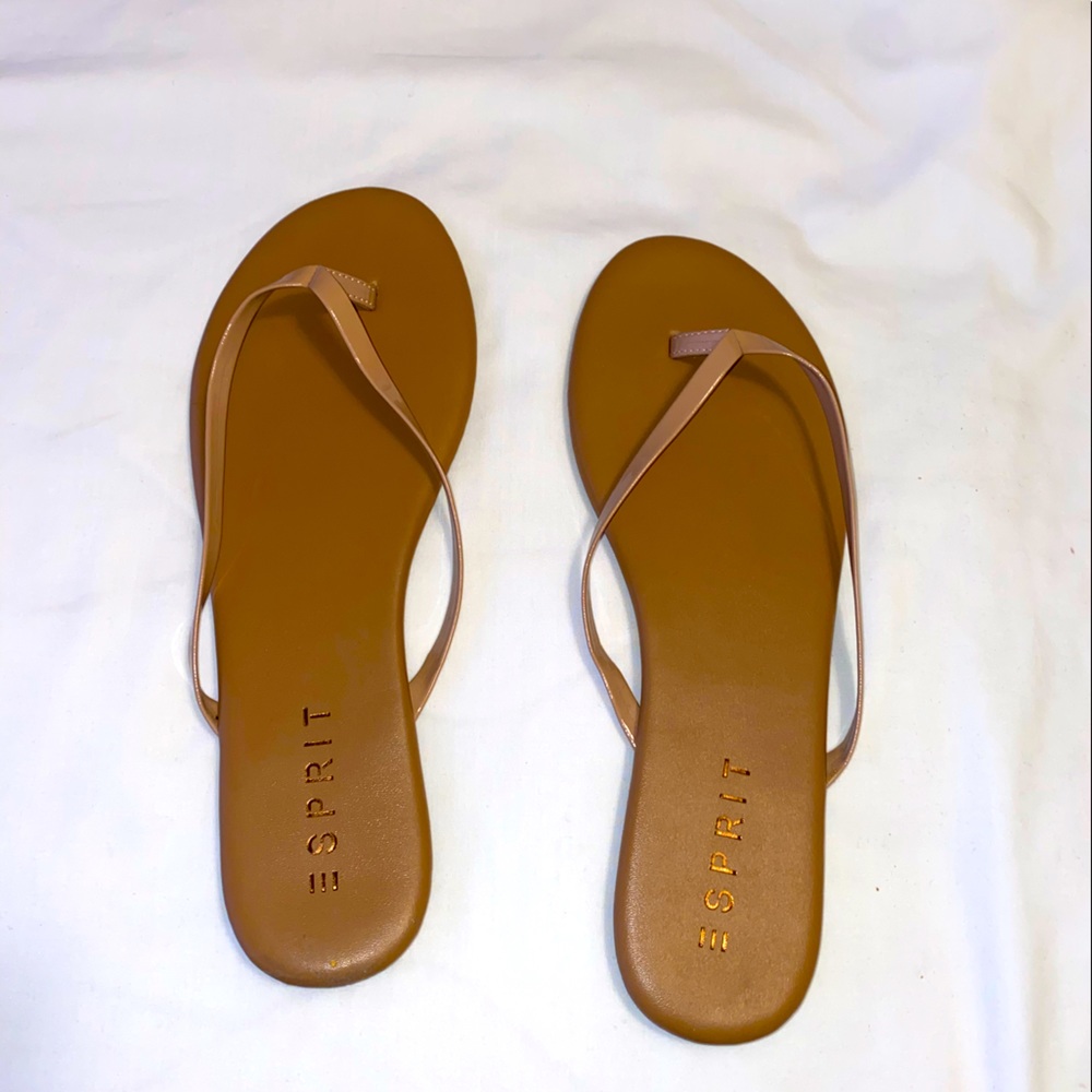 Tan cream sandals